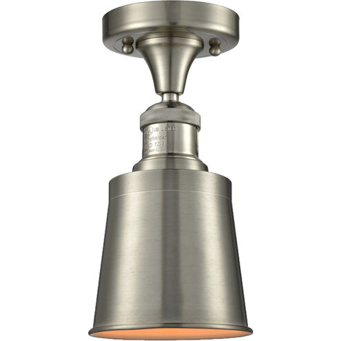 Franklin Restoration Addison LED 5 inch Brushed Satin Nickel Semi-Flush Mount Ceiling Light, Franklin Restoration