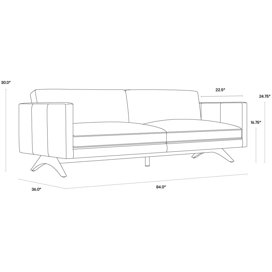Rogers Shalimar Tobacco Leather Sofa