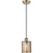Ballston Cobbleskill 1 Light 5 inch Antique Brass Mini Pendant Ceiling Light in Incandescent, Mercury Glass, Ballston
