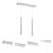 Forest LED 30 inch Brushed Nickel Linear Chandelier Ceiling Light in Brushed Nickel Steel, 2, 13