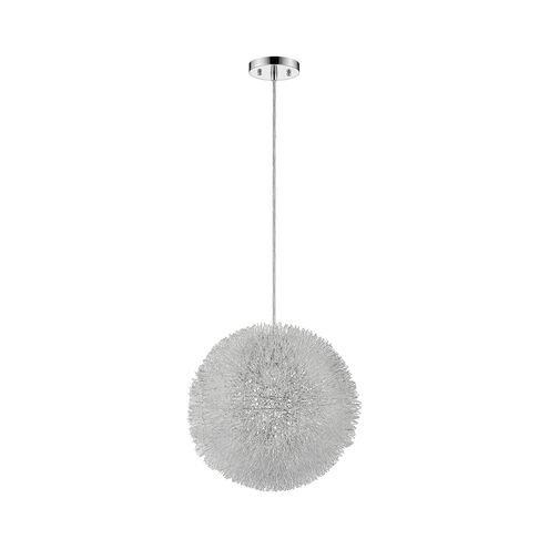 Luminary 1 Light 12 inch Metallic Silver Pendant Ceiling Light