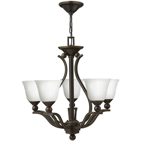 Bolla 5 Light 24 inch Olde Bronze Indoor Chandelier Ceiling Light in Etched Opal