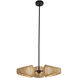 Lanai LED 25.13 inch Black/Opal Glass Chandelier Ceiling Light