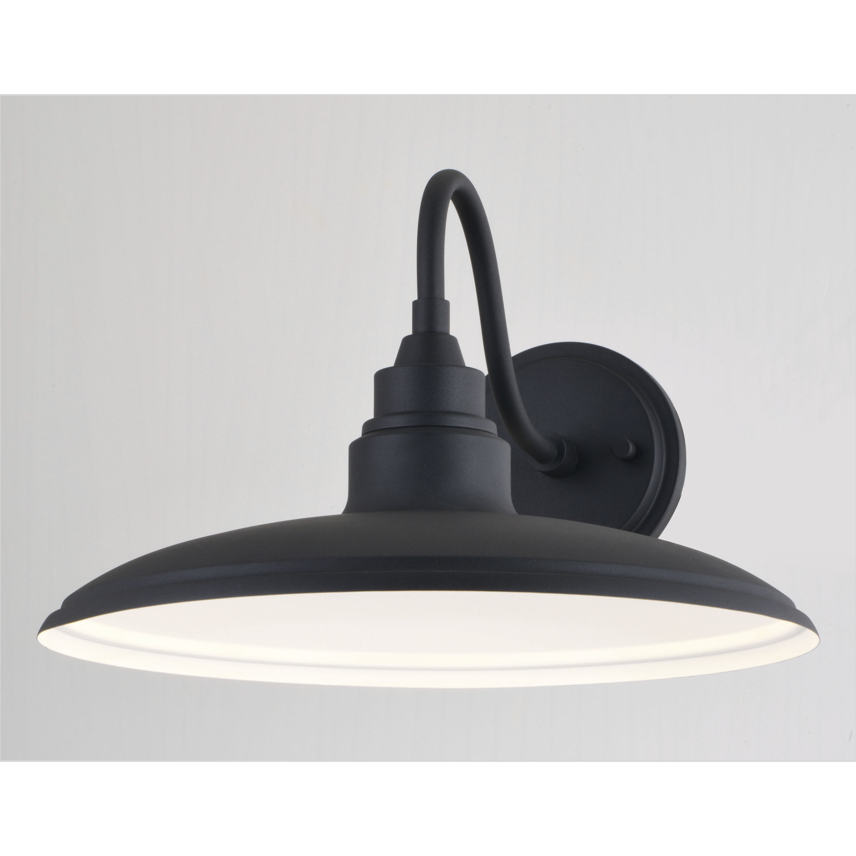 Tucson LED 8.5 inch Textured Black and Glossy White Outdoor Wall