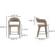 Martens 39 inch Brown Counter Stool in Light Brown