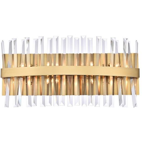 Serephina 8 Light 24 inch Satin Gold Bath Sconce Wall Light
