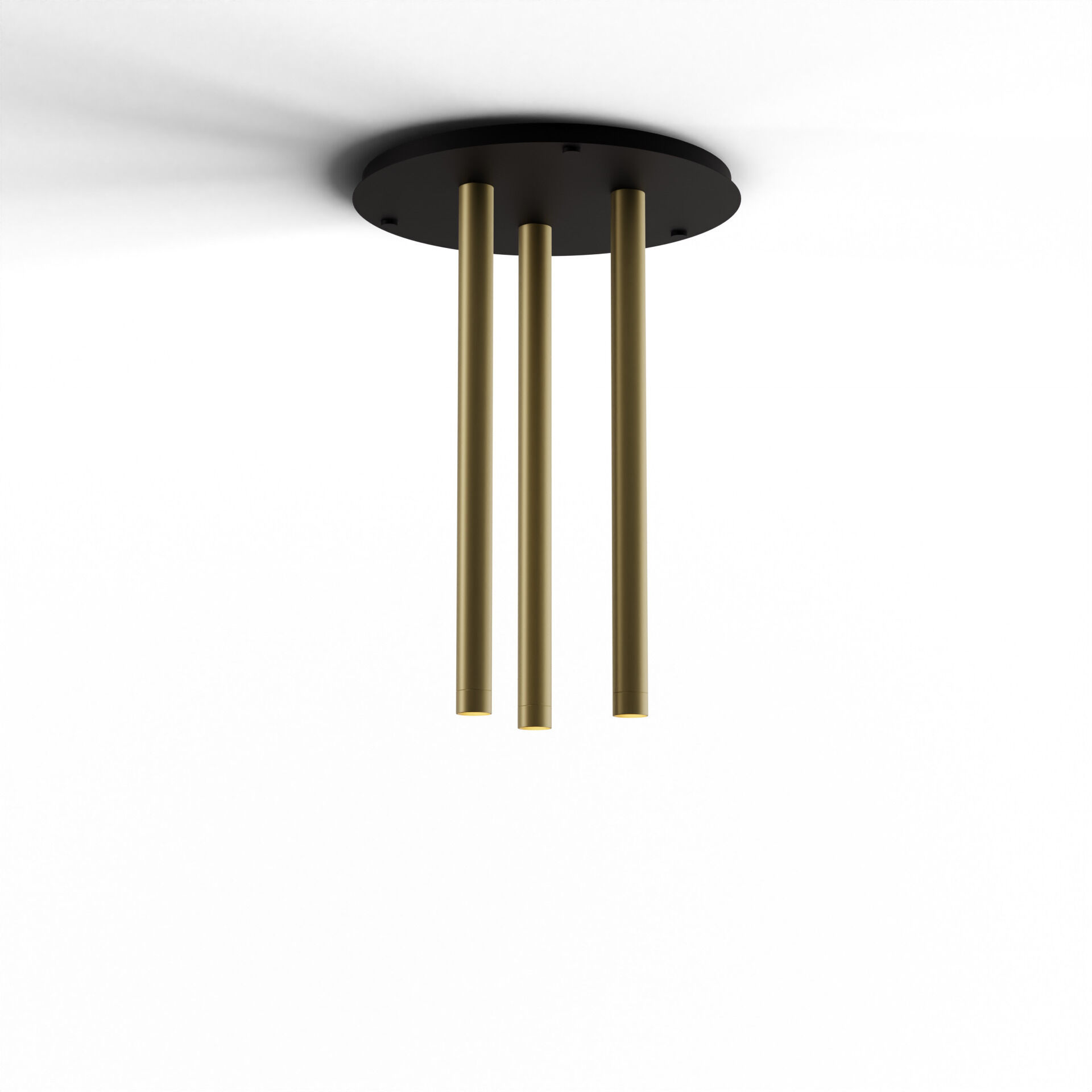 Combi LED 18 inch Brass Pendant Ceiling Light, Suspension / Flush Mount 2-in-1