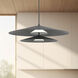 Cruz Pendant Ceiling Light in Felt - Gray, Felt Shade