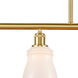Ballston Ellery LED 48 inch Satin Gold Island Light Ceiling Light in White Glass, Ballston