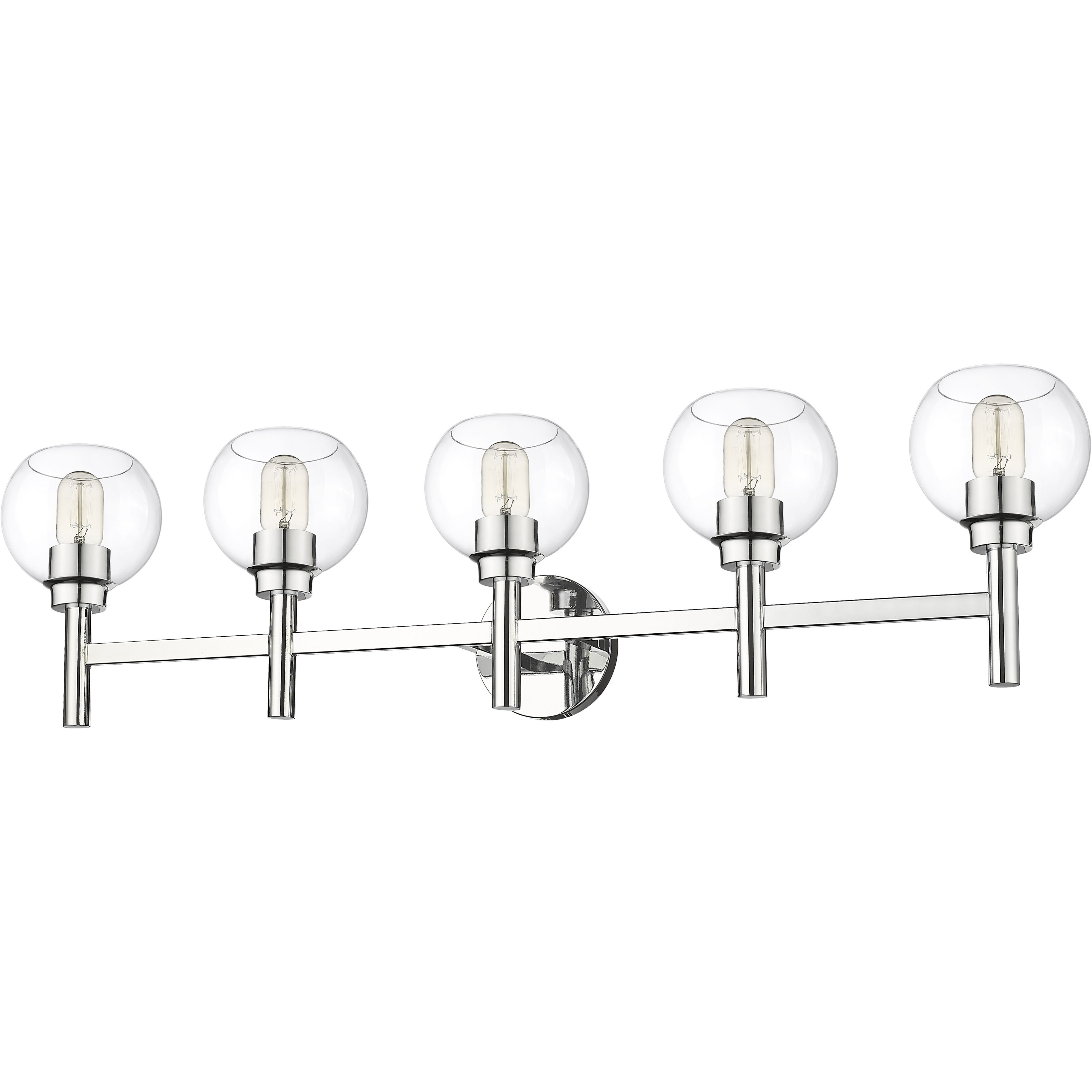 Sutton 5 Light 39.5 inch Chrome Vanity Wall Light
