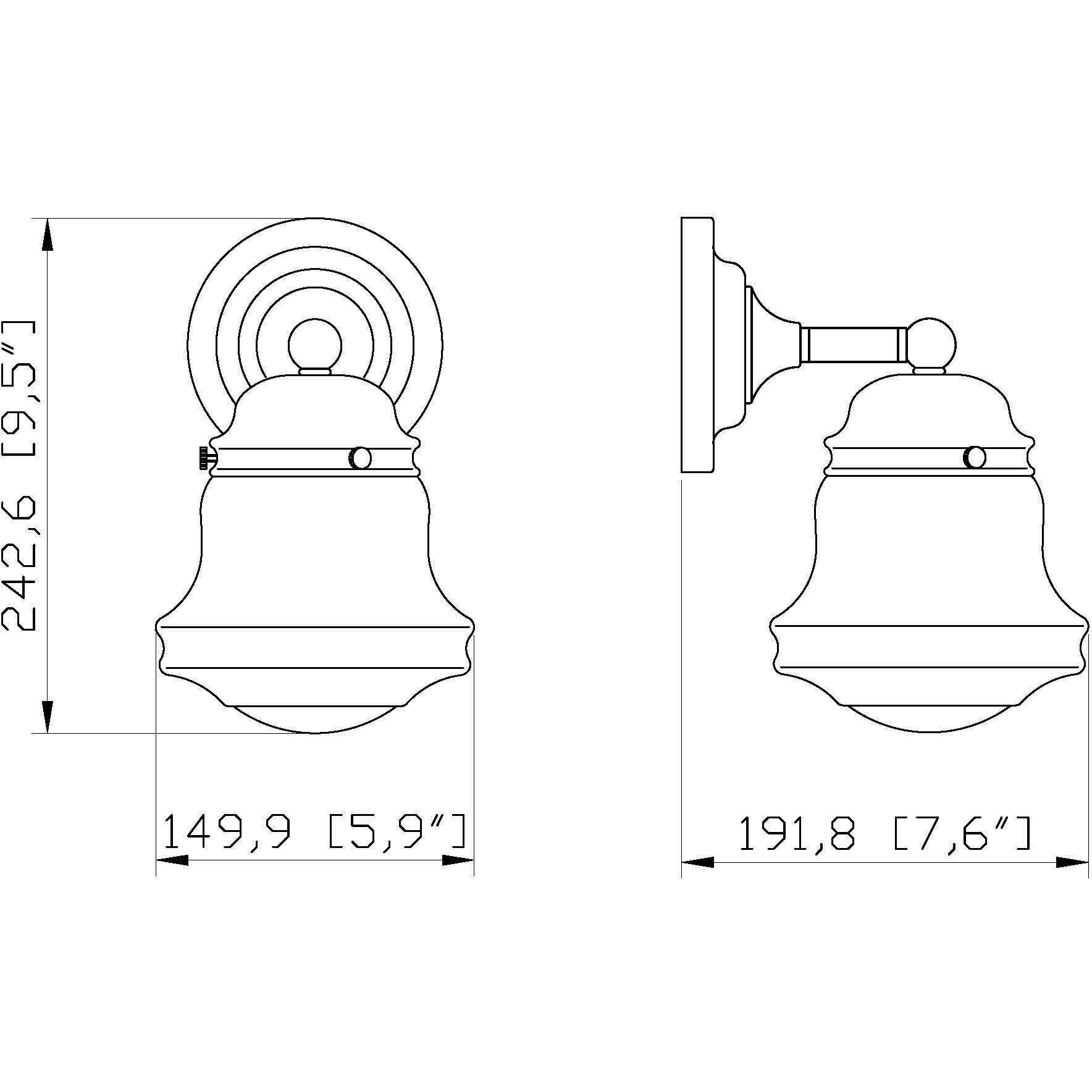 Vaughn 1 Light 6 inch Matte Black Wall Sconce Wall Light