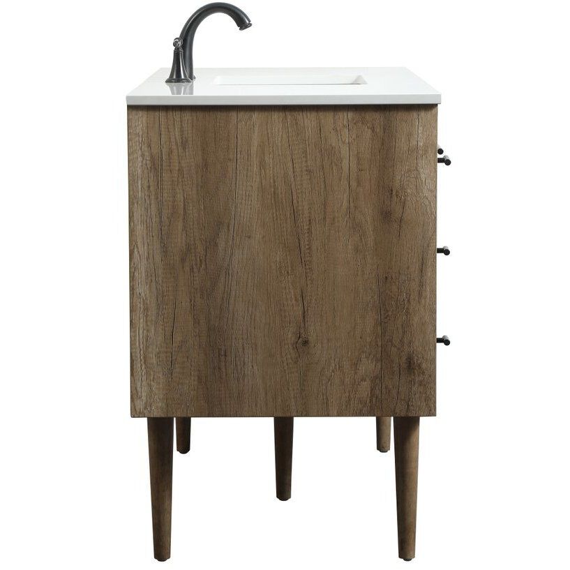 Cyrus 48 X 22 X 34 inch Natural Oak Vanity Sink Set