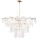 Echo 10 Light 37.5 inch Natural Brass Chandelier Ceiling Light