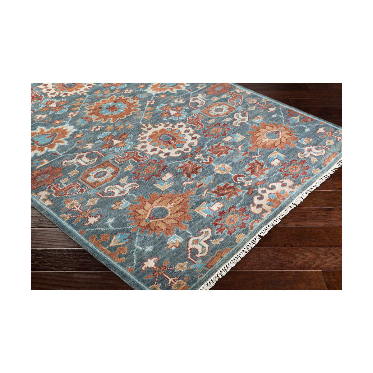 Elixir 36 X 24 inch Dark Green/Burnt Orange/Camel/Teal/Butter/Dark Red Rugs, Wool