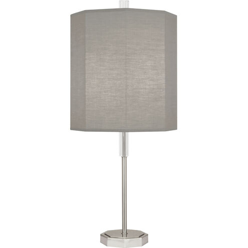 Kate 32.5 inch 150.00 watt Polished Nickel Table Lamp Portable Light in Smoke Gray