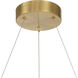 Castello LED 26.5 inch Warm Brass Chandelier Ceiling Light