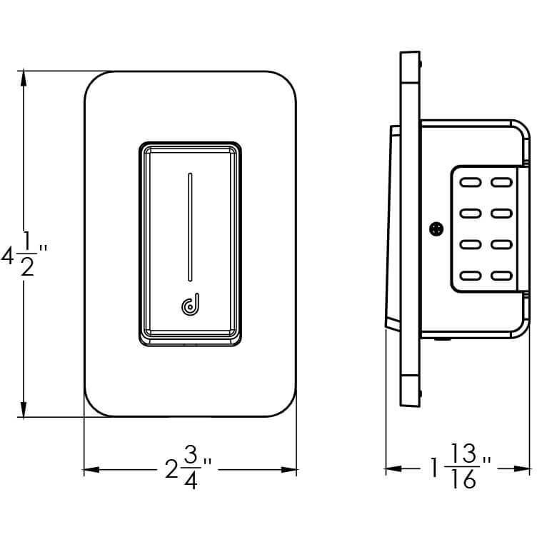 Smart Dimmer 120V White Dimmer, Indoor