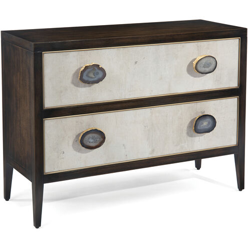 Palma Windsor Black Wtiza Gesso Chest, Two Drawers