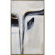 Nouveau Blue and Metallic and White Canvas