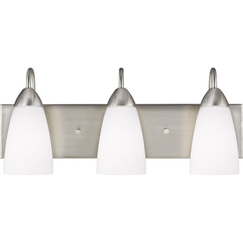 Seville 3 Light 21 inch Brushed Nickel Wall Bath Fixture Wall Light