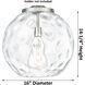 Ballston Athens Water Glass 1 Light 16 inch Brushed Satin Nickel Pendant Ceiling Light