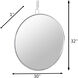 Stopwatch 33.25 X 30 inch Polished Nickel Accent Wall Mirror, Varaluz Casa