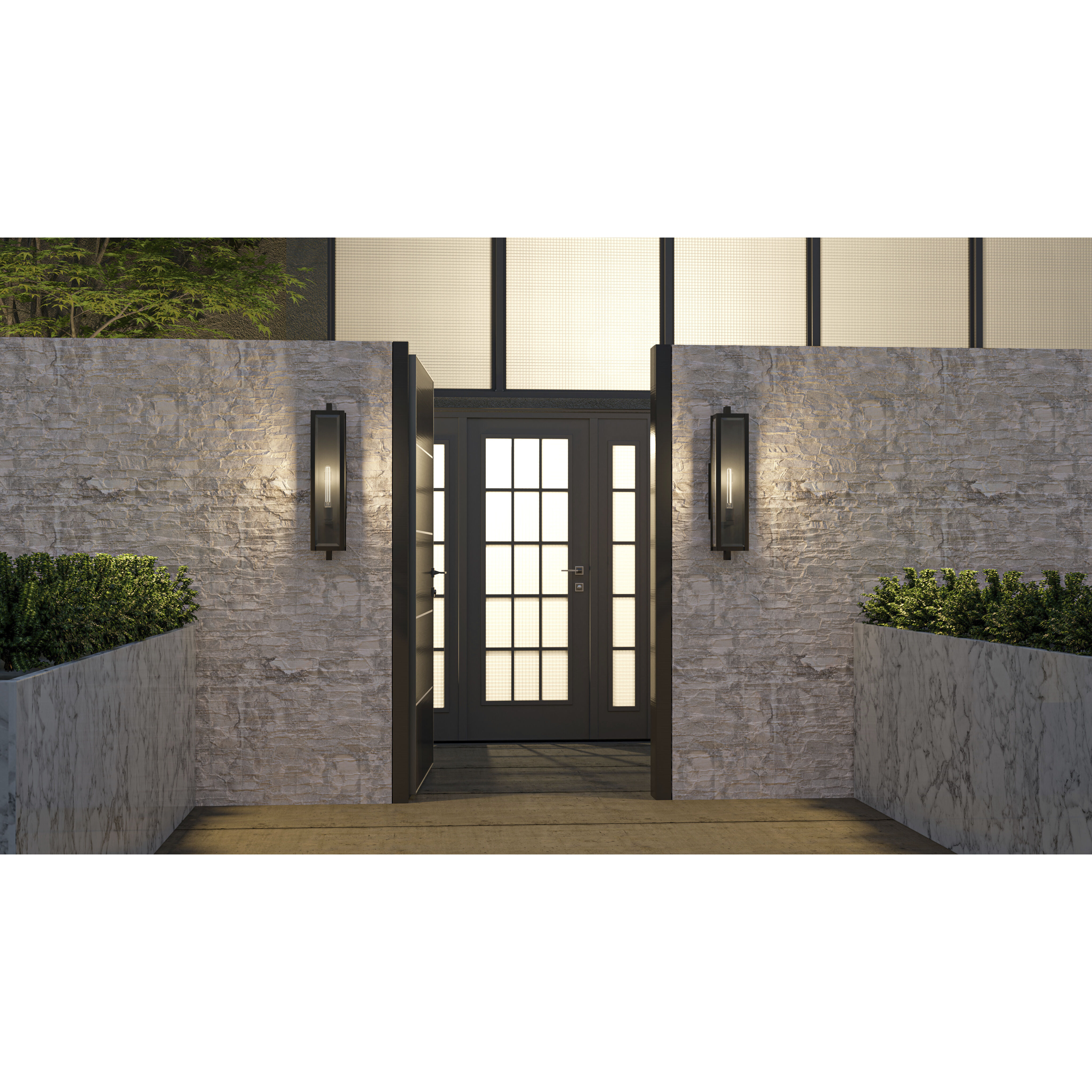 Dale 1 Light 26 inch Matte Black Outdoor Wall Lantern, Large