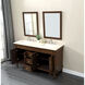 Lexington 60 X 21 X 35 inch Walnut with White Marble Vanity Set