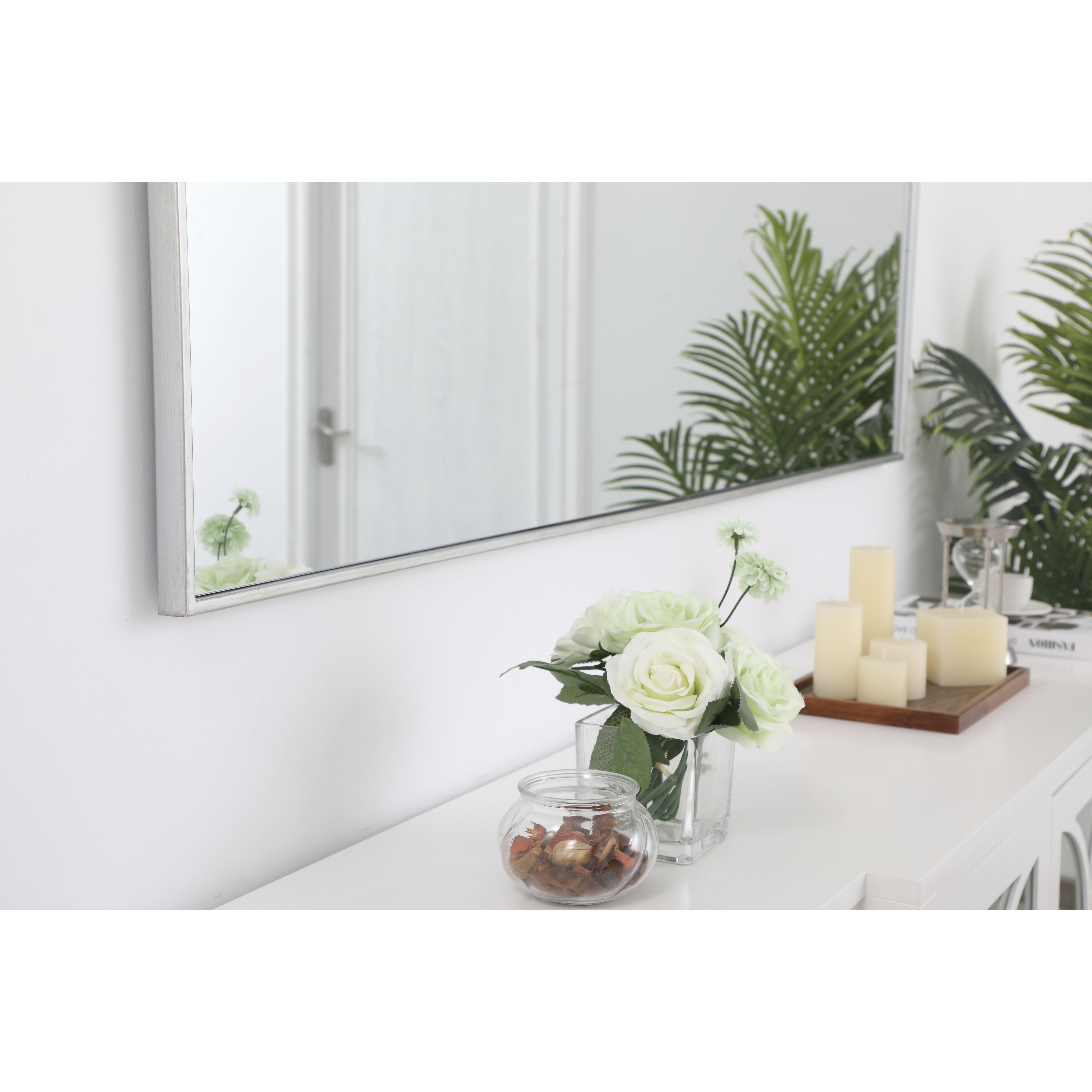 Monet 60 X 30 inch Silver Wall Mirror