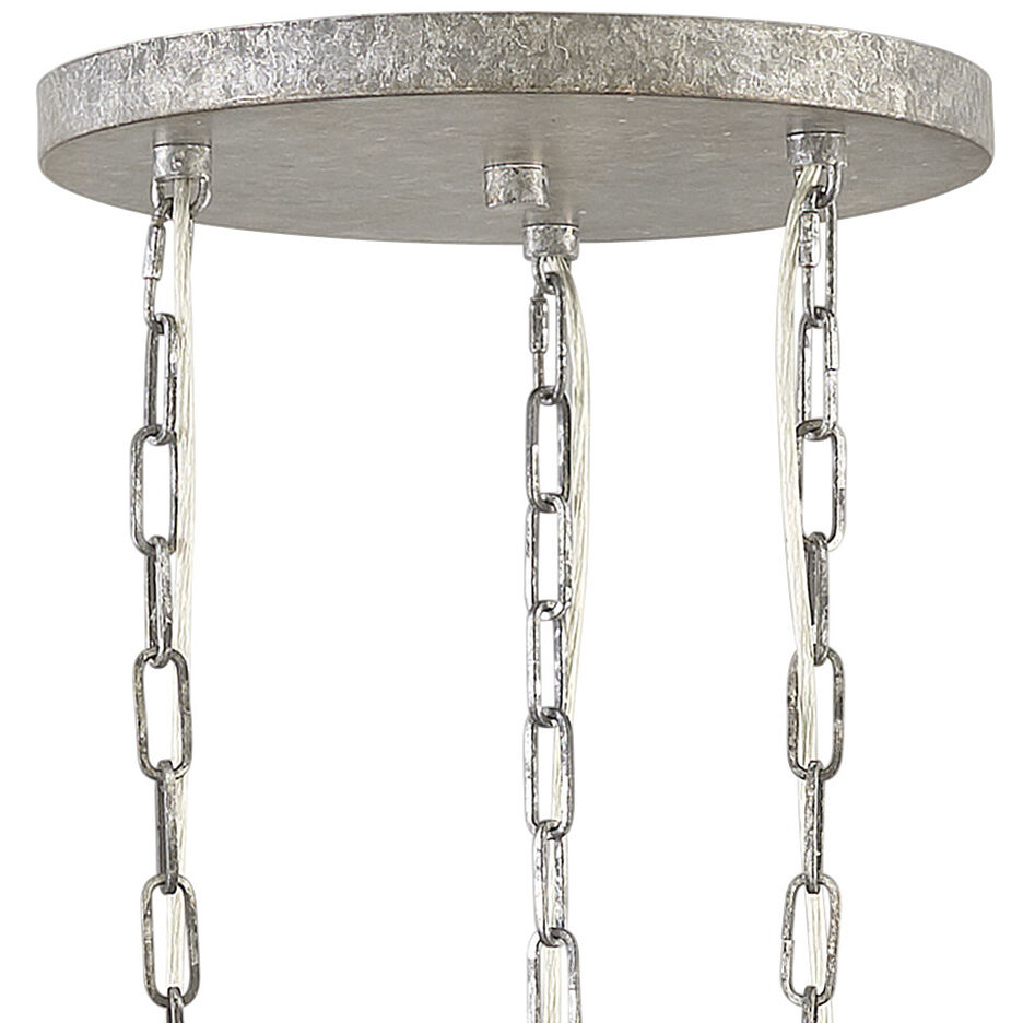 Open Air Carson 3 Light 21 inch Weathered Zinc Outdoor Pendant