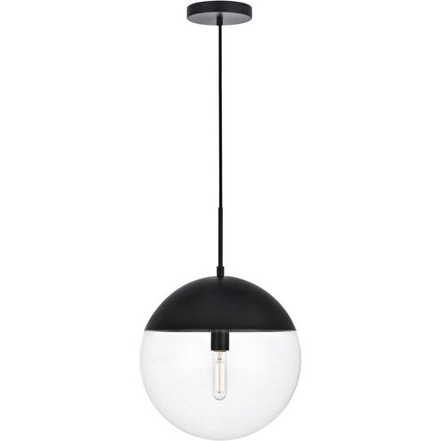 Eclipse 1 Light 14 inch Black Pendant Ceiling Light