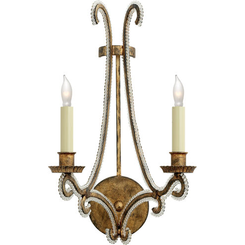 Chapman & Myers Oslo 2 Light 9.75 inch Gilded Iron Sconce Wall Light