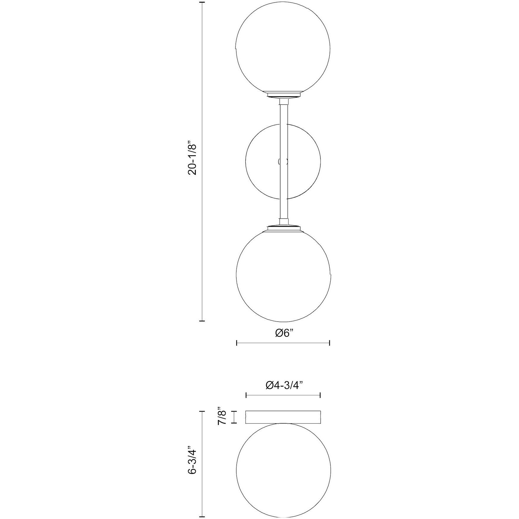 Alora Mood Cassia Wall/Vanity Light Wall Light in Matte Black, Matte Opal Glass