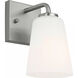Miles 1 Light 4.5 inch Brushed Nickel Vanity Light Wall Light, Small