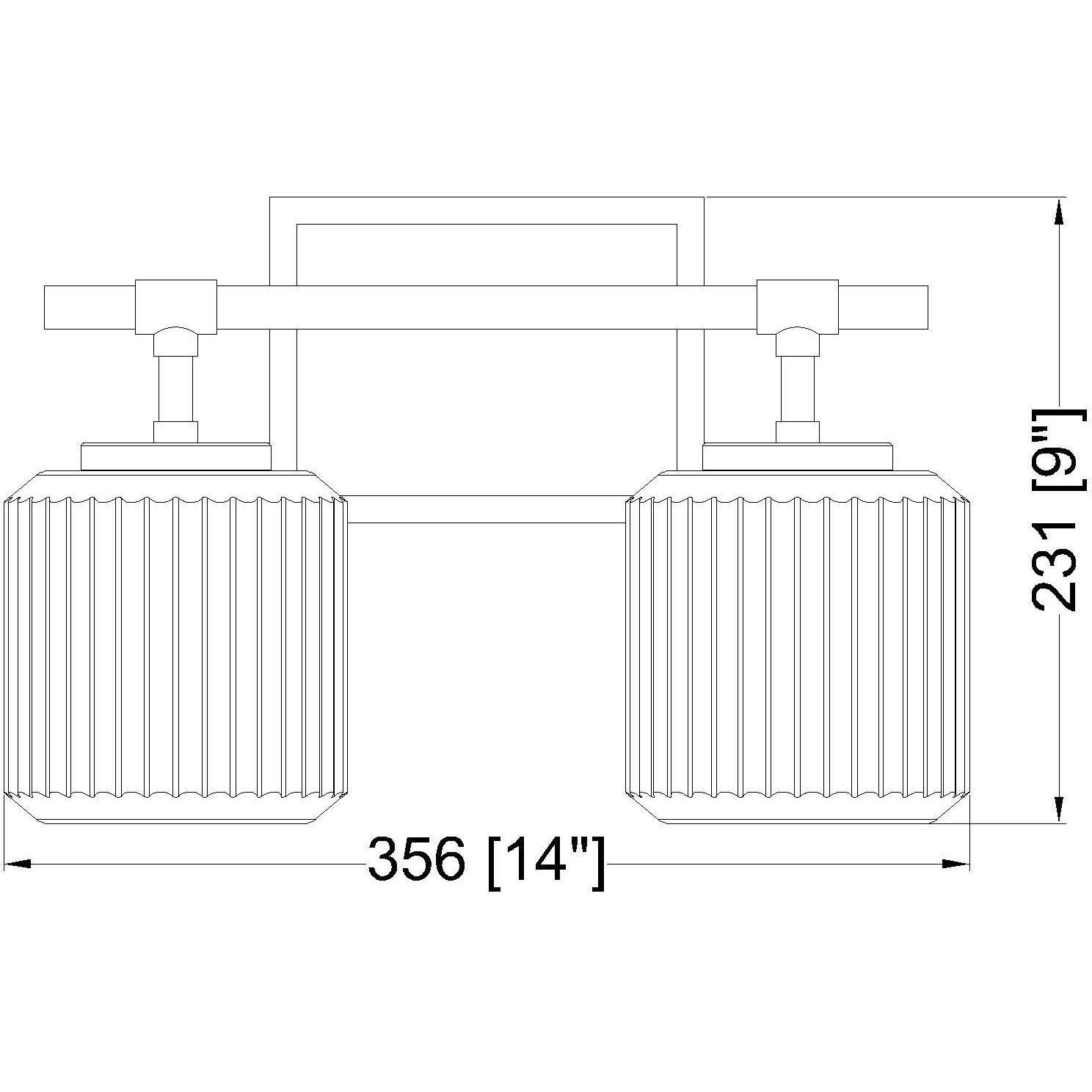Landon 2 Light 14 inch Brushed Nickel Vanity Wall Light