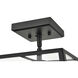 Grant 2 Light 13 inch Powder Coated Black Outdoor Flushmount