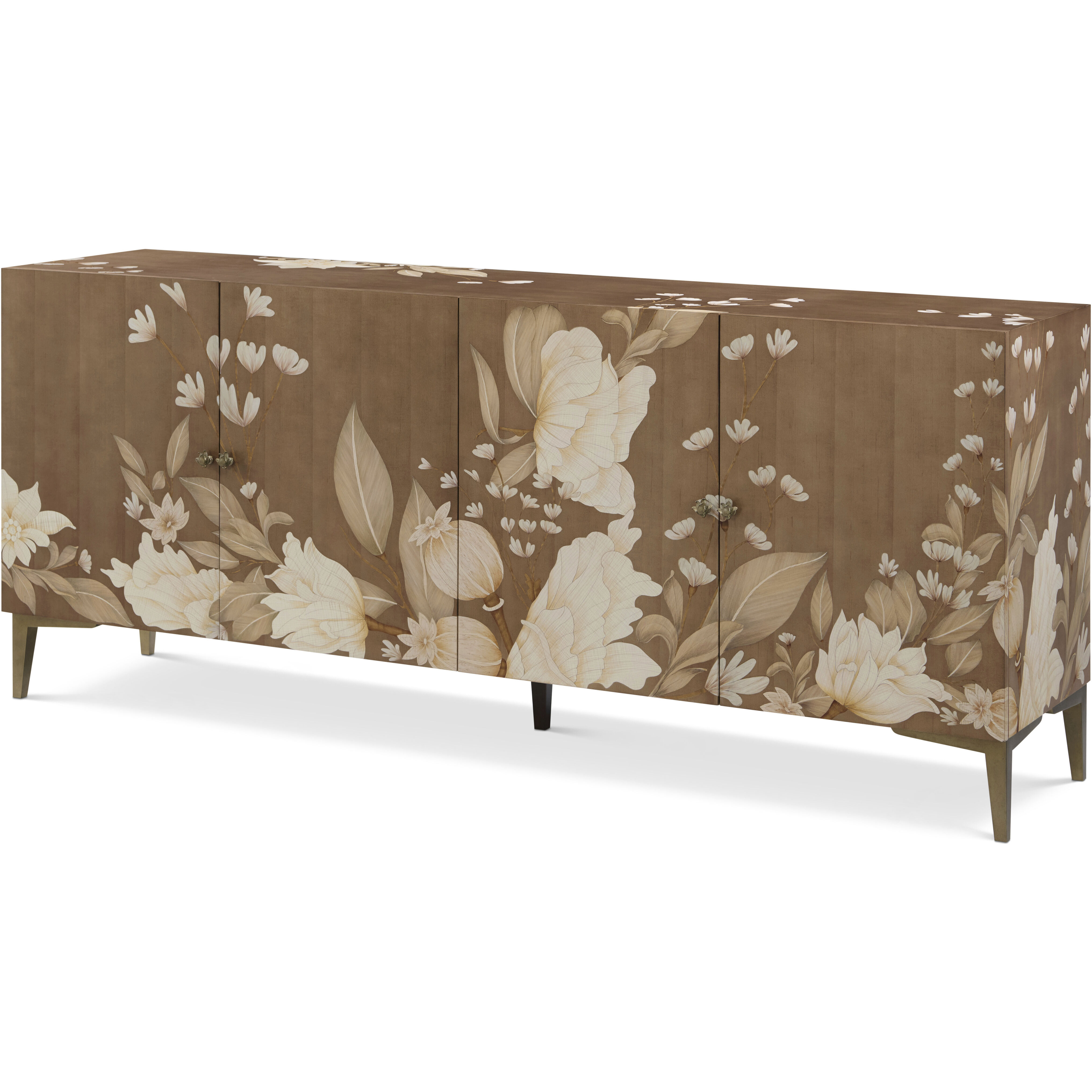 Bouquet 80 X 19 inch Toasted Cashew Sideboard, Wooden, 4-Door