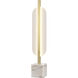 Blade 30 inch 12.00 watt White with Clear and Champagne Gold Table Lamp Portable Light
