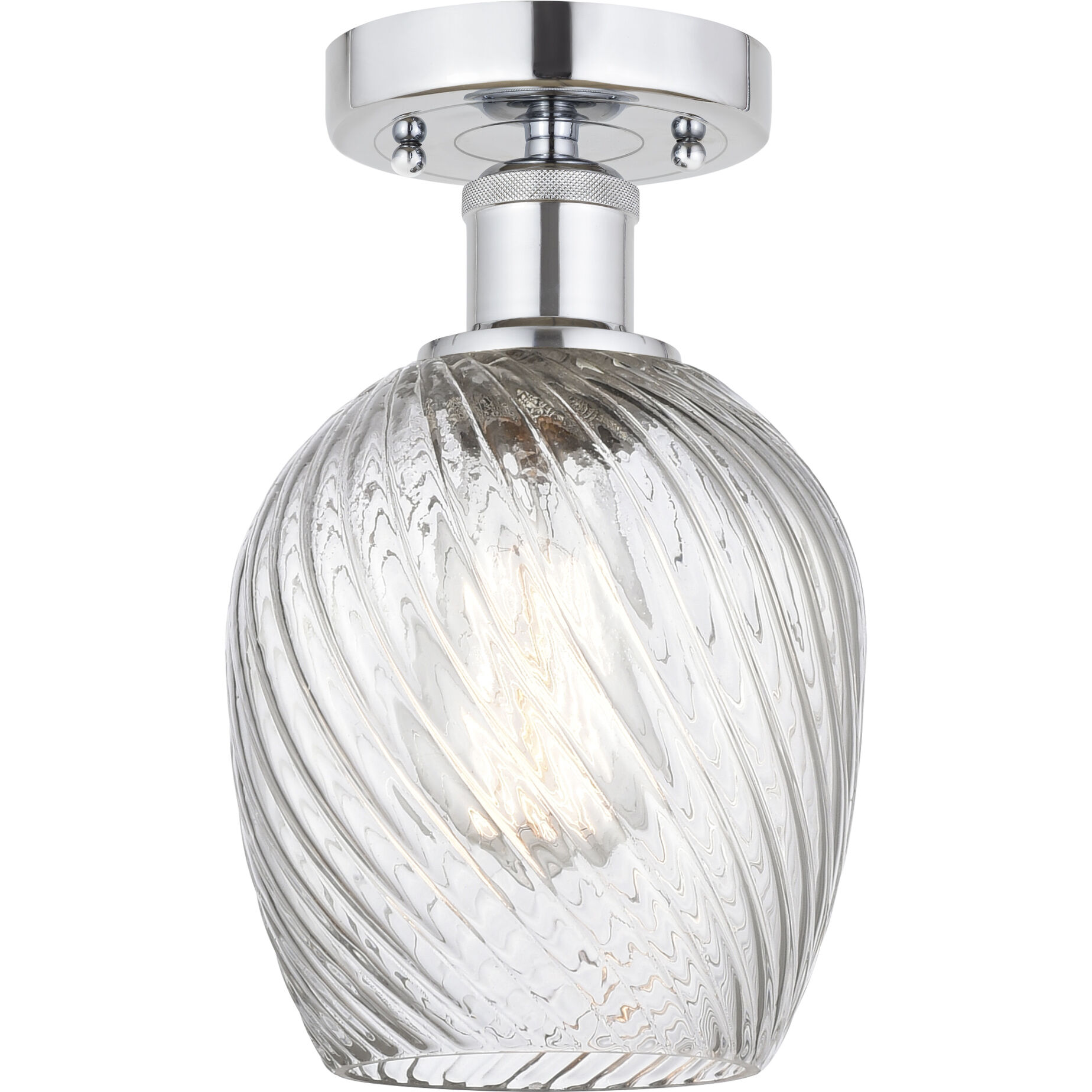 Edison Salina 1 Light 5 inch Polished Chrome Semi-Flush Mount Ceiling Light