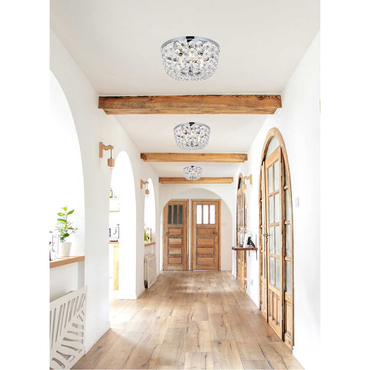 Cora 3 Light 10 inch Chrome Flush Mount Ceiling Light