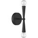 Contemporary 2 Light 4.75 inch Matte Black Wall Sconce Wall Light