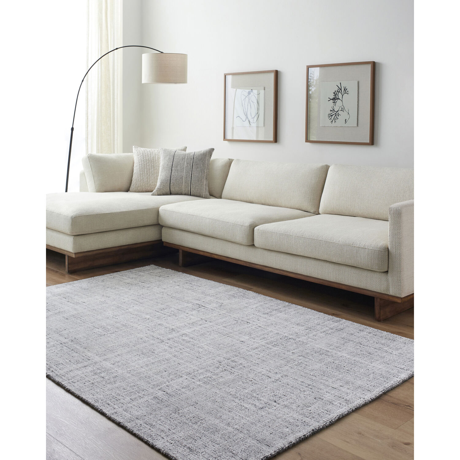 Sochi 168 X 120 inch Cream/Charcoal Handmade Rug in 10 x 14