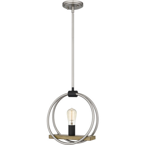 Sterling 1 Light 12.25 inch Brushed Nickel Mini Pendant Ceiling Light, Small