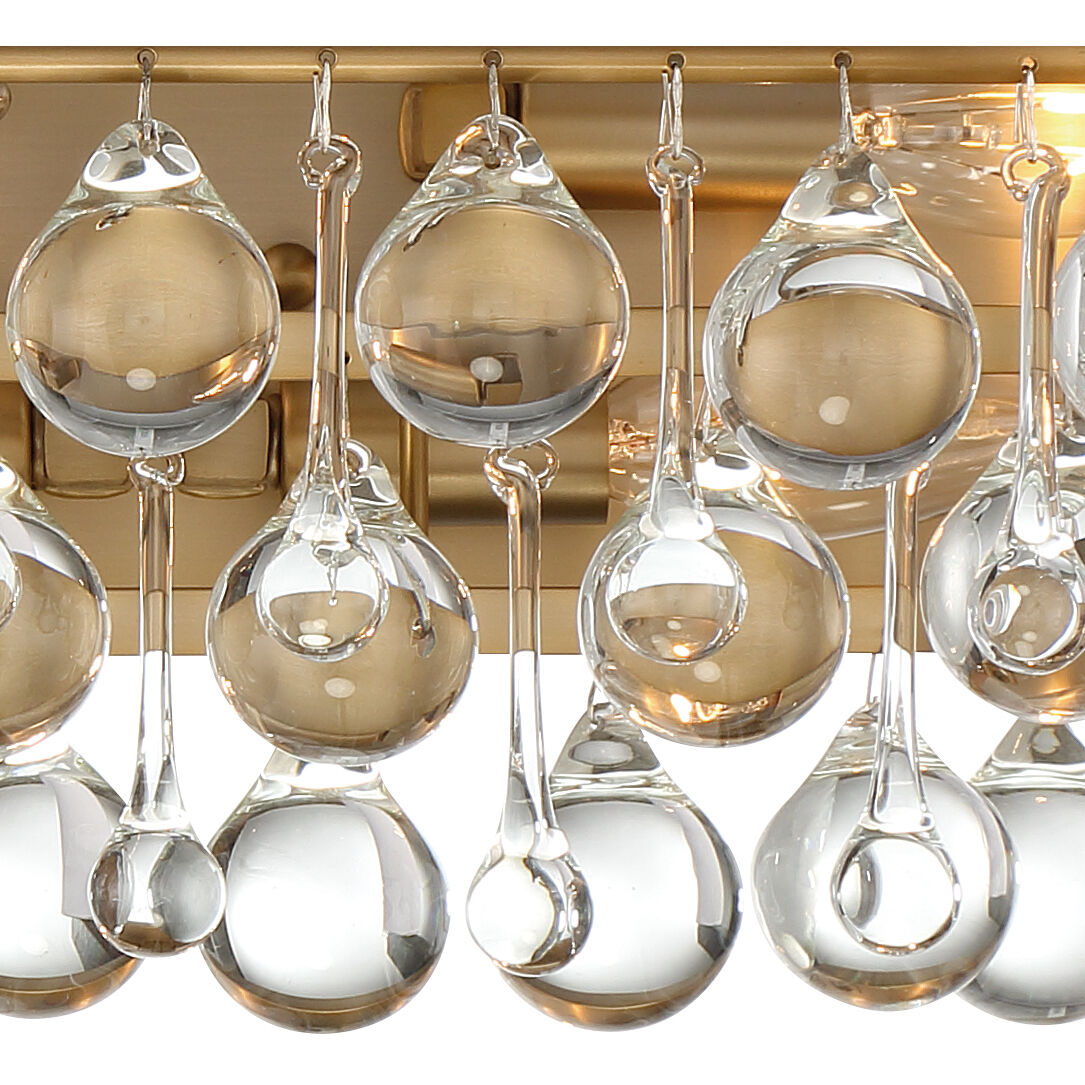 Calypso Bath Vanity Light Wall Light in Vibrant Gold