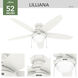 Lilliana 52 inch Fresh White Ceiling Fan