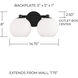 Ansley 2 Light 14.75 inch Matte Black Vanity Light Wall Light