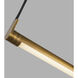 Laurence LED 1.88 inch Vintage Brass Linear Pendant Ceiling Light