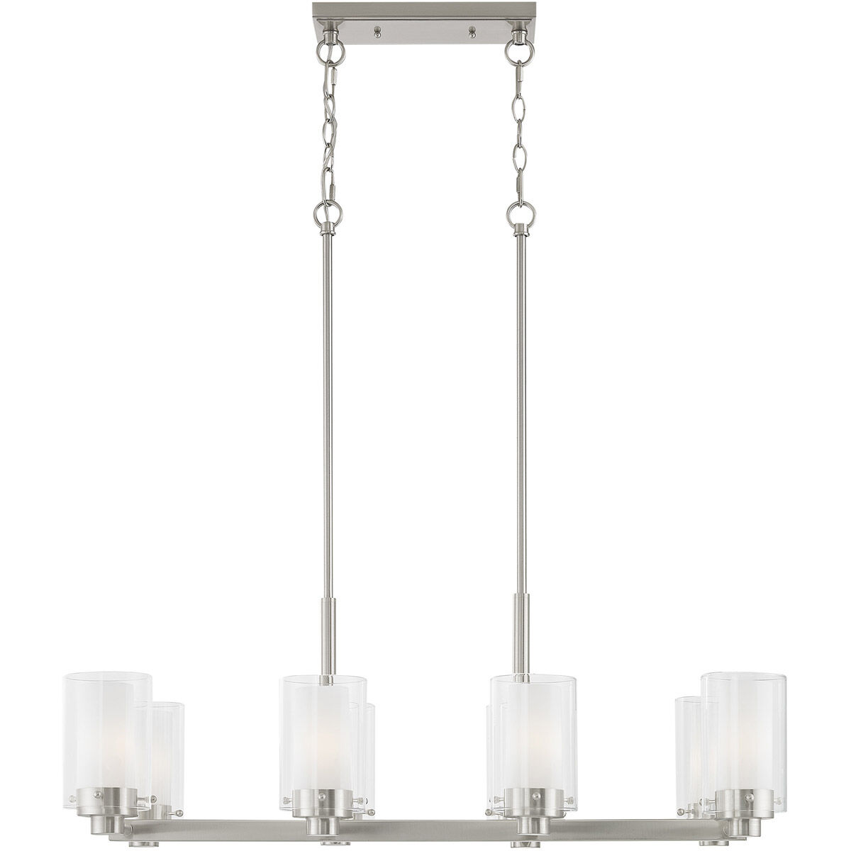 Manhattan 8 Light 18 inch Brushed Nickel Chandelier Ceiling Light