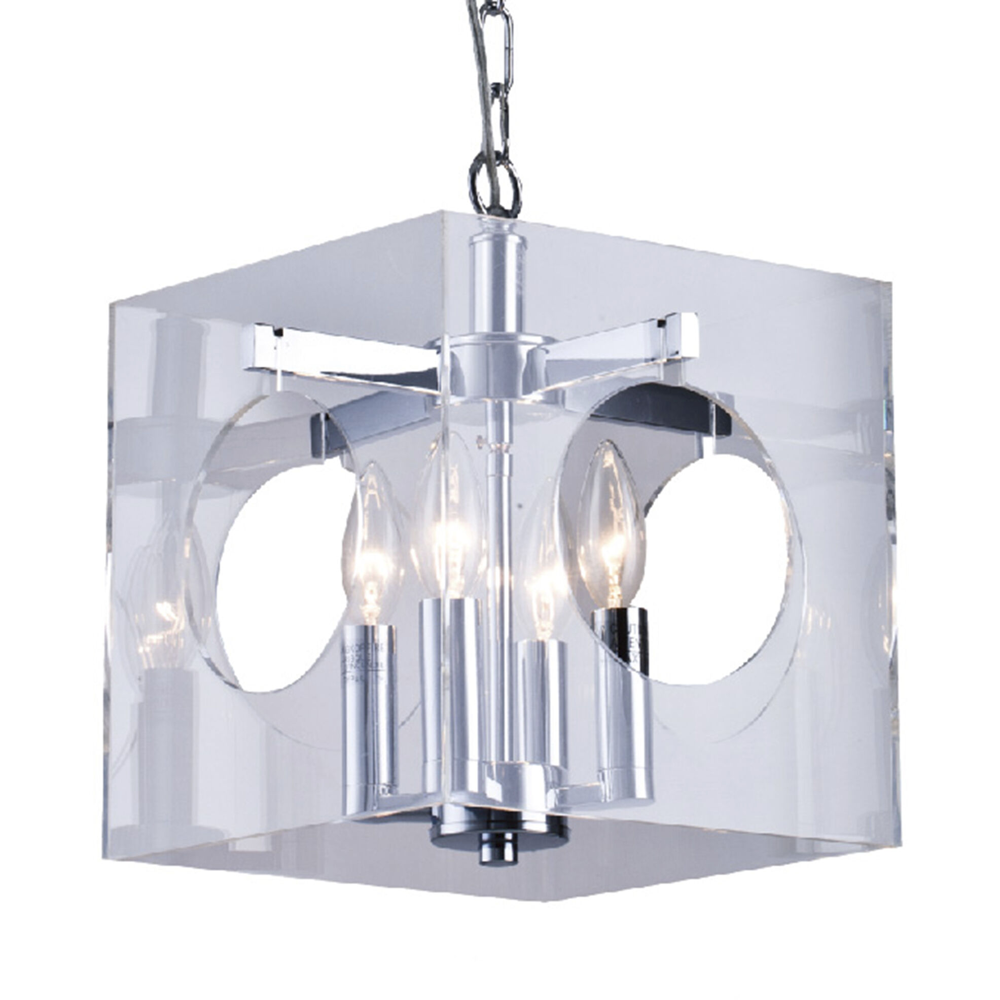 Canada 4 Light 10 inch Chrome Chandelier Ceiling Light