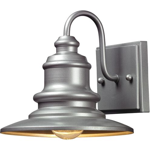 Marina 1 Light 8 inch Matte Silver Outdoor Wall Sconce in Incandescent